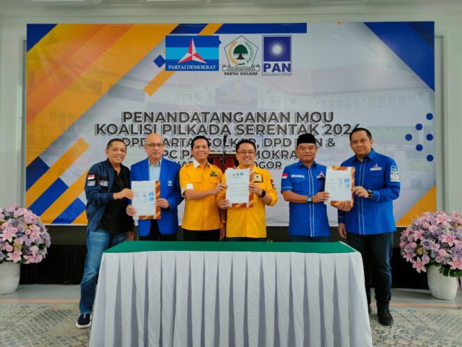 
					Langkah Awal Untuk Memenangkan Jaro Ade Jadi Bupati Bogor dengan Tandatangan MoU Golkar PAN Demokrat